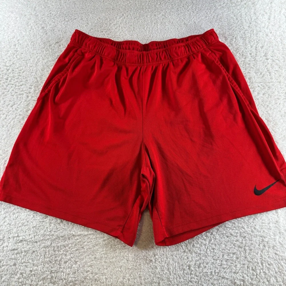 Nike Dri-Fit Athletic Basketball Shorts Men's Size XXL 2XL Red Loose Fit